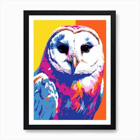 Andy Warhol Style Bird Barn Owl 3 Art Print