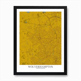 Wolverhampton Yellow Blue Affiche