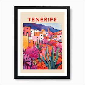 Tenerife Spain 2 Fauvist Travel Poster Art Print