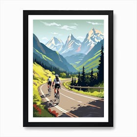 Tour De Mont Blanc France 13 Vintage Travel Illustration Art Print