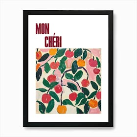 Mon Cheri Poster Summer Cherries Painting Matisse Style 7 Art Print