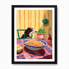 Dog And Pasta 4 Art Print