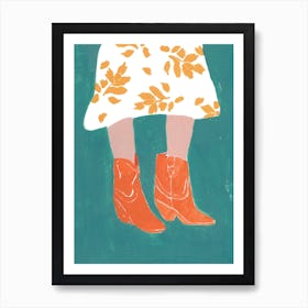 Texas Boots Art Print