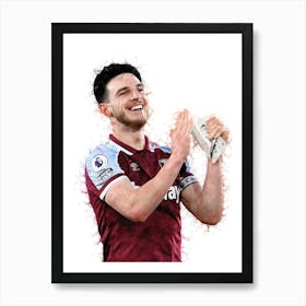 Declan Rice Watercolor Art Print