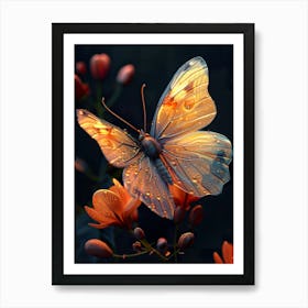 Butterfly In The Rain Art Print