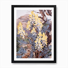 Bluebonnet 4 Flower Painting Art Print