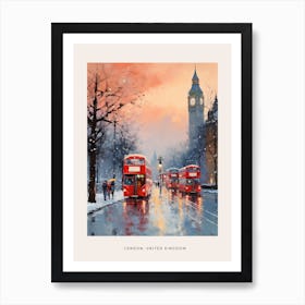 Dreamy Winter Painting Poster London United Kingdom 1 Art Print