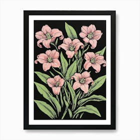 Pink Lilies Art Print