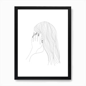 Self Love Line Drawing Art Print