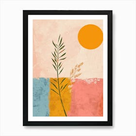 Pastel Time Mid Century Style Art Print