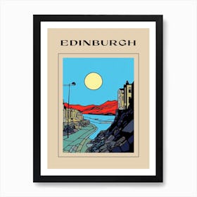 Minimal Design Style Of Edinburgh, Scotland 1 Poster Art Print