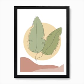 Two Leaves In The Desert Art Print