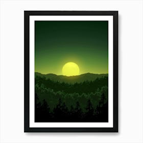 Sunset In The Mountains 66 Art Print