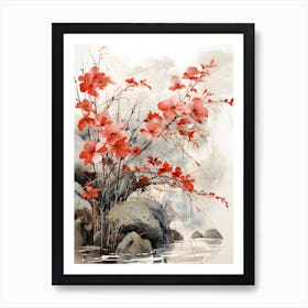 Chinese Flower Painting Art Print