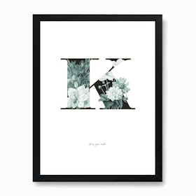 Flower Alphabet K Poster