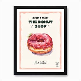 Red Velvet Donut The Donut Shop 1 Art Print