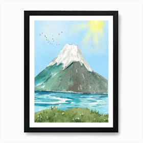 Fiji Mountain van gogh wall art Art Print