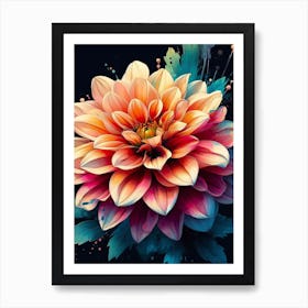 Dahlia Flower 3 Art Print