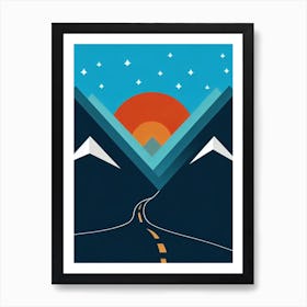 Park City, Usa Modern Illustration Skiing Poster Art Print