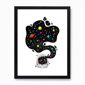 Multicolor Cosmic Spirit Art Print