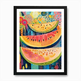 Watermelon Slices Art Print