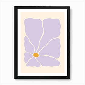 Abstract Flower 03 - Lavender Art Print