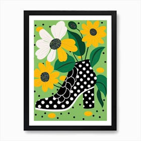 Petal Path to Style: Sneakers with Flowers Art Print
