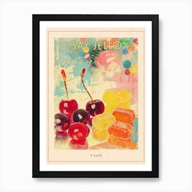 Candy Sweets Retro Collage 2 Poster Art Print