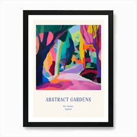 Colourful Gardens Kew Gardens United Kingdom 4 Blue Poster Art Print