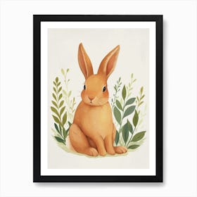 Cinnamon Rabbit Kids Illustration 2 Art Print