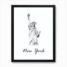 Fineliner New York Landmark Art Print