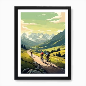 Tour De Mont Blanc France 2 Vintage Travel Illustration Art Print