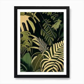 Jungle Foliage 1 Light Rousseau Inspired Art Print