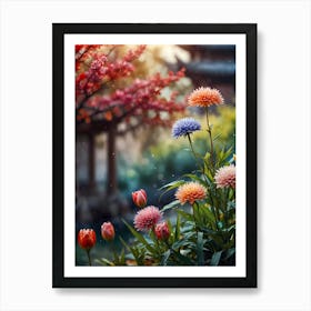 Spring Flowers In The Garden Art Print