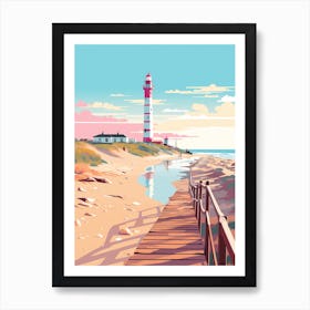 Lighthouse On The Beach 1 Art Print