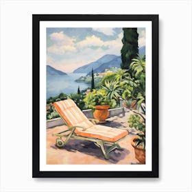 Sun Lounger By The Pool In Lake Como 5 Art Print