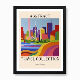 Abstract Travel Collection Poster Toronto Canada 7 Art Print