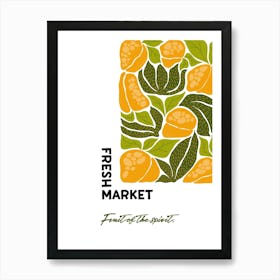 Fruit of the Spirit Printable Poster, Tropical Fruit Market Art, Exotic Fruit Tree Print, Vegan Friendly Wall Decor Art Print