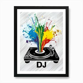 Dj Splatter Art Print