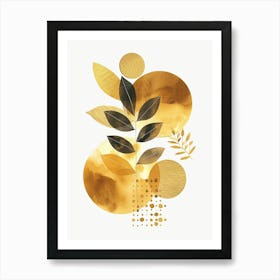 Gold Leaf Canvas Print 10 Art Print