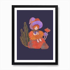 Little Flower Witch Art Print