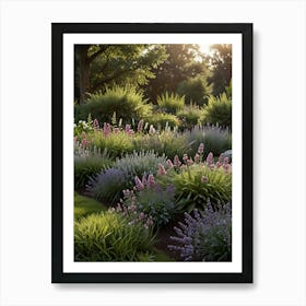 Garden At Sunset Art Print