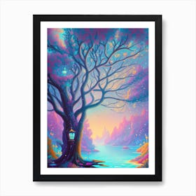 Tree By The Lake 1 Art Print