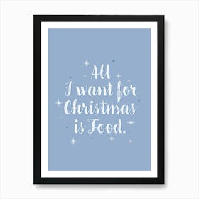 All I Want For Christmas Print Christmas Typography Homedecor Wallart Gift Poster  Art Print