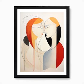 Kissing Art Print