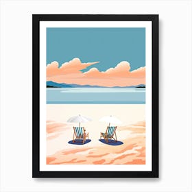 Whitehaven Beach, Australia, Graphic Illustration 4 Art Print