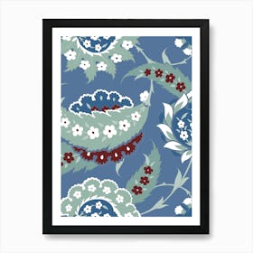 Turkish Floral Pattern Vector - Iznik — Turkish pattern Art Print