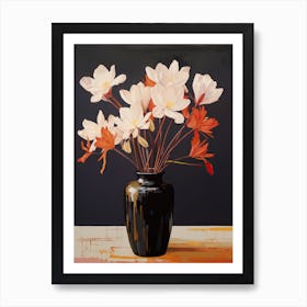 Bouquet Of Autumn Crocus Flowers, Autumn Florals Painting 3 Art Print