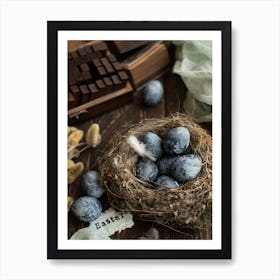 Easter Eggs In A Nest 6 Art Print