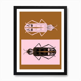 Gemini Beetles Art Print